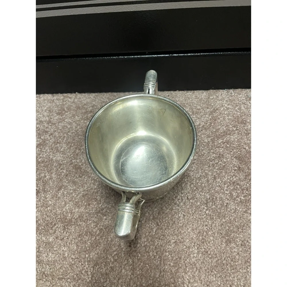 International SILVER CO Silver Soldered 05044 12oz Sugar Bowl Handles Base Vtg